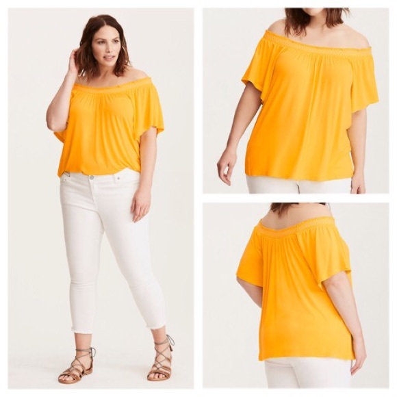 torrid Tops - Torrid Embroidered Off Shoulder Top NWT Size 1